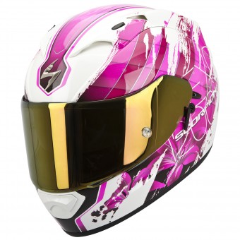 Casque Integrale Scorpion EXO 1200 Air Lilium Bianco Rosa Casque Integrale Scorpion EXO 1200 Air Lilium Bianco Rosa