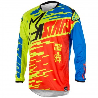 Maglia Cross Alpinestars Racer Braap Red Blue Bambino Maglia Cross Alpinestars Racer Braap Red Blue Bambino
