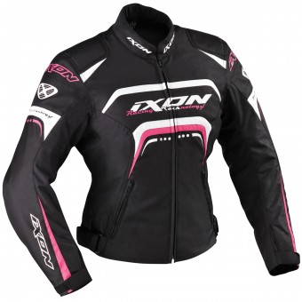 Giacche moto Ixon Lover Nero Bianco Fushia Giacche moto Ixon Lover Nero Bianco Fushia