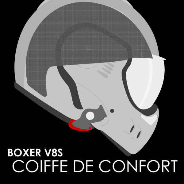 Interni per casco Roof Cuffia Boxer V8 S