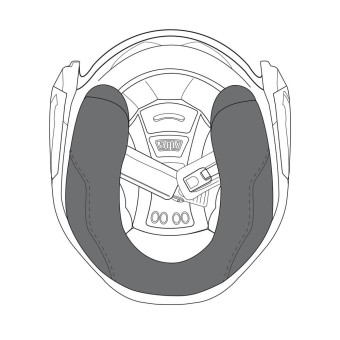 Interni per casco AGV Paio di Guanciali K-5 Jet Interni per casco AGV Paio di Guanciali K-5 Jet