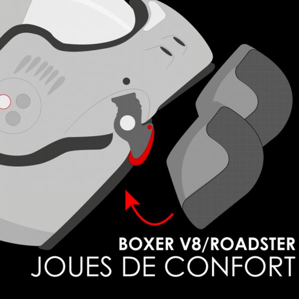 Interni per casco Roof Paio Di Guanciali Boxer V-Boxer V8-Roadster-Rats-Rider
