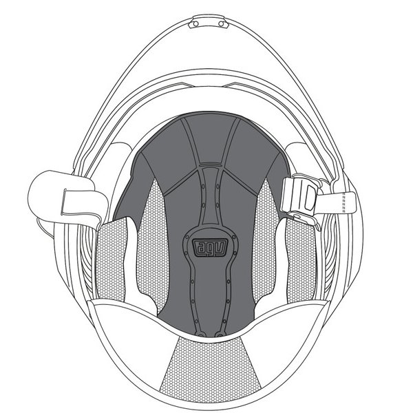 Interni per casco AGV Rivestimento interno fluido