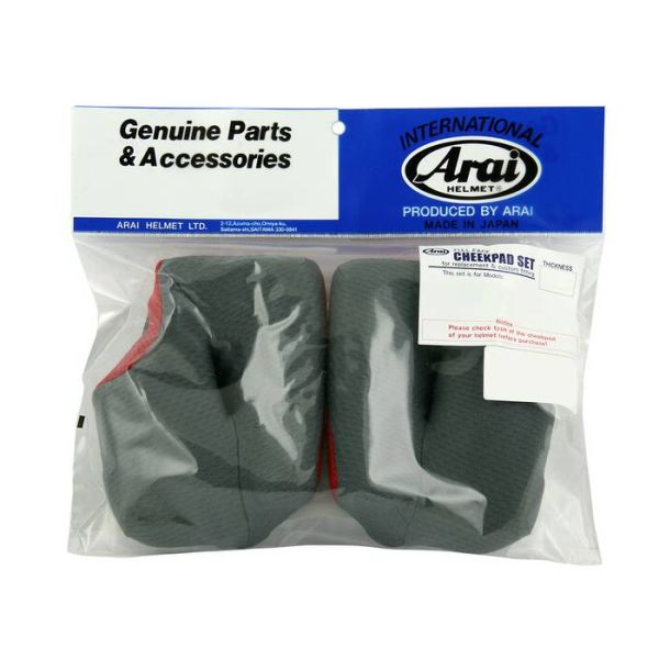 Interni per casco Arai Guanciali rossi MX-V Interni per casco Arai Guanciali rossi MX-V