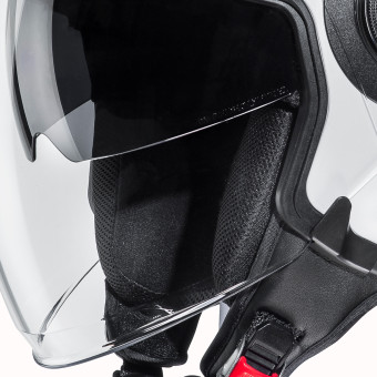 HJC I40 Casco Semi-Jet Urban Grigio Taglia S – Leggero In Policarbonato, Visiera Lunga E Parassole Integrato, Predisposto Pinlock