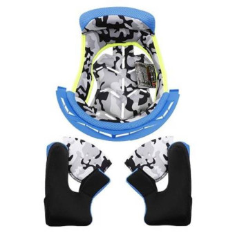 Interni per casco LS2 Set di fodere complete blu Fast Evo MX437 Interni per casco LS2 Set di fodere complete blu Fast Evo MX437