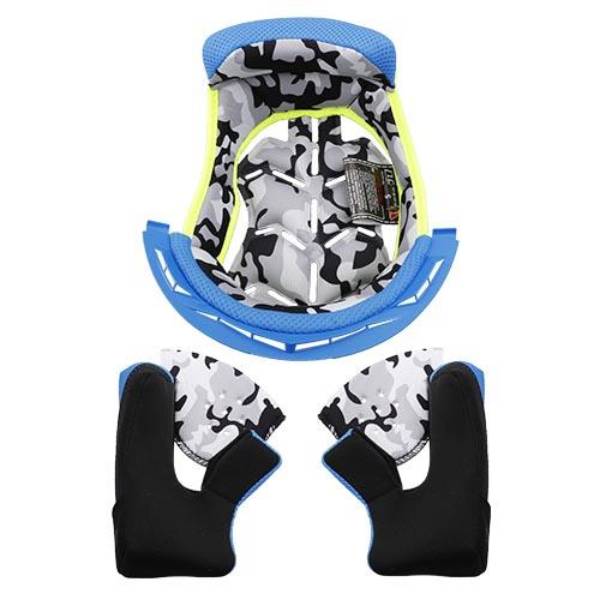 Interni per casco LS2 Set di fodere complete blu Fast Evo MX437 Interni per casco LS2 Set di fodere complete blu Fast Evo MX437