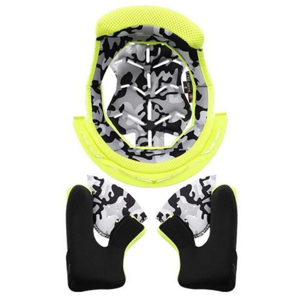 Interni per casco LS2 Set di fodere complete giallo fluorescente Fast Evo MX437 Interni per casco LS2 Set di fodere complete giallo fluorescente Fast Evo MX437