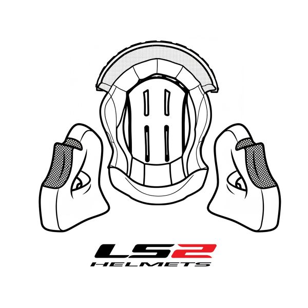 Interni per casco LS2 Set di fodere complete giallo fluo Fast II Mini MX437