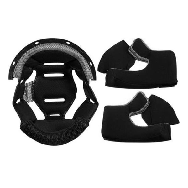Interni per casco LS2 Set di fodere complete Black Fast Evo MX437