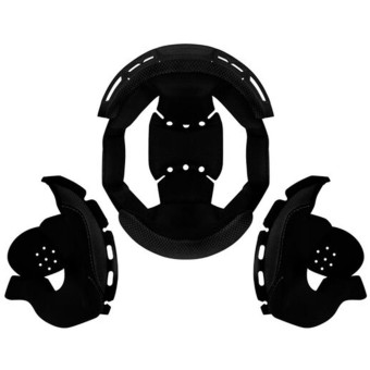 Interni per casco LS2 Set di fodere complete Black Fast II MX708 Interni per casco LS2 Set di fodere complete Black Fast II MX708