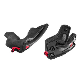 Interni per casco Nolan Coppia di guanciali Black Red N80-8 Interni per casco Nolan Coppia di guanciali Black Red N80-8