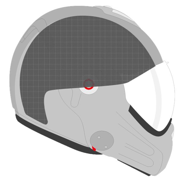 Interni per casco Roof RO32 Desmo 3 Rivestimento interno in carbonio