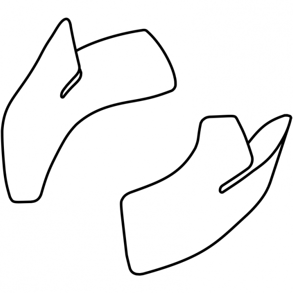 Interni per casco Roof Coppia di guanciali RO200 Carbon ECE 22.06 Interni per casco Roof Coppia di guanciali RO200 Carbon ECE 22.06