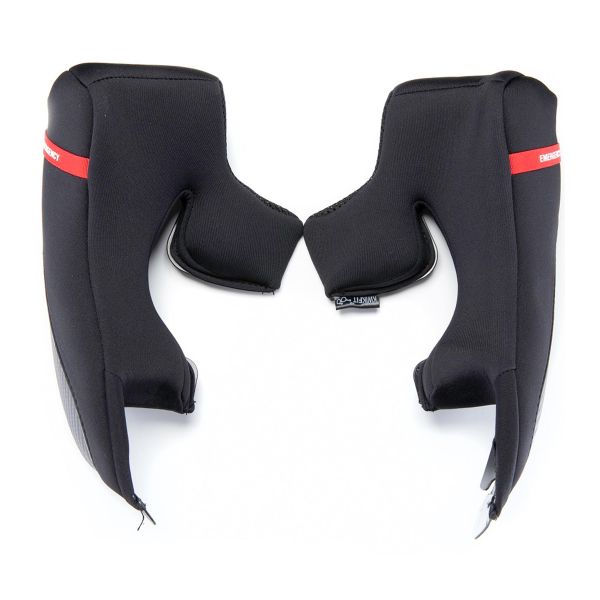 Interni per casco Scorpion Coppia di guance EXO-HX1 Carbon Black Silver