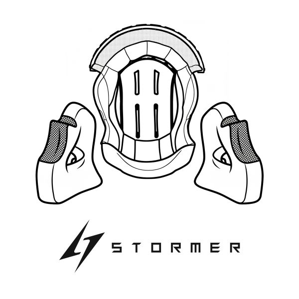 Interni per casco Stormer Set di fodere completo Spin Evo