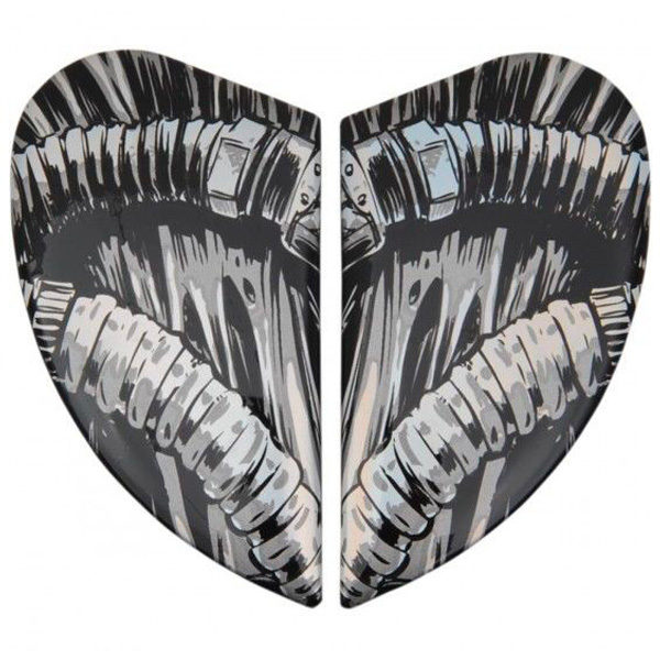 Pezzi di ricambio per casco ICON Airmada Bioskull Copripiastra Cromo Pezzi di ricambio per casco ICON Airmada Bioskull Copripiastra Cromo