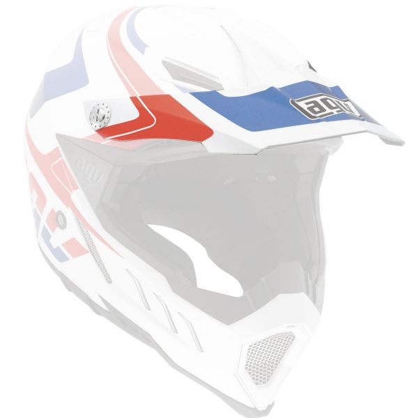 Pezzi di ricambio per casco AGV Tettuccio AX 8 Klassic Bianco Rosso Blu
