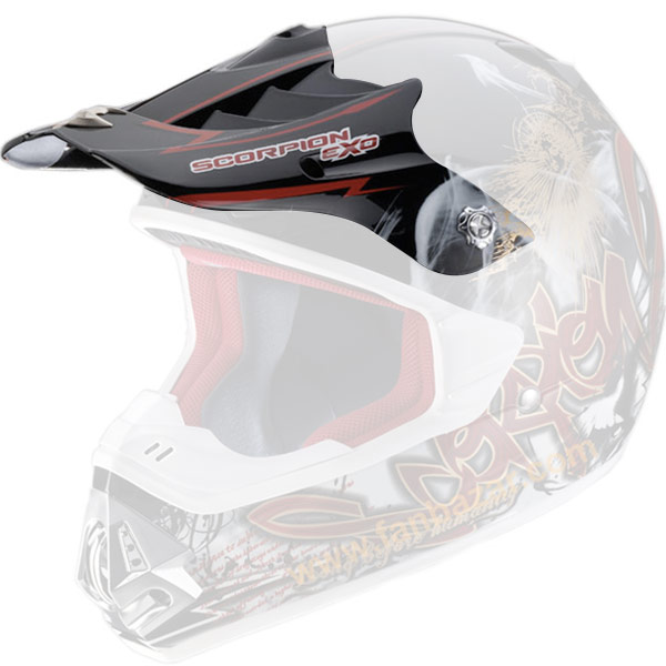 Pezzi di ricambio per casco Scorpion Tettuccio VX-17 Air Estaternity Nero Rosso Pezzi di ricambio per casco Scorpion Tettuccio VX-17 Air Estaternity Nero Rosso