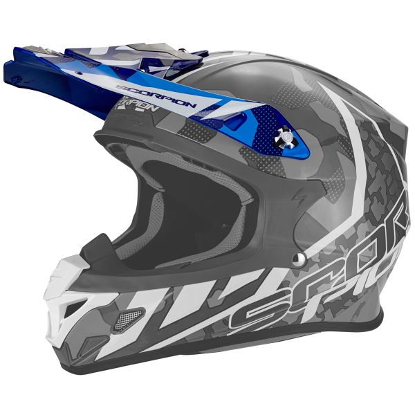 Pezzi di ricambio per casco Scorpion Frontino VX-21 Furio Blue White