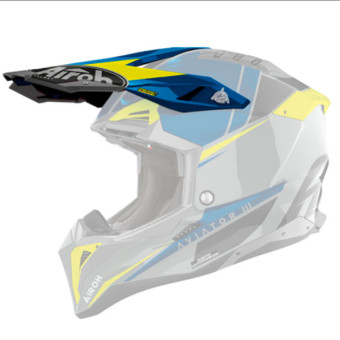 Pezzi di ricambio per casco Airoh Aviator 3 Push tappo blu lucido Pezzi di ricambio per casco Airoh Aviator 3 Push tappo blu lucido