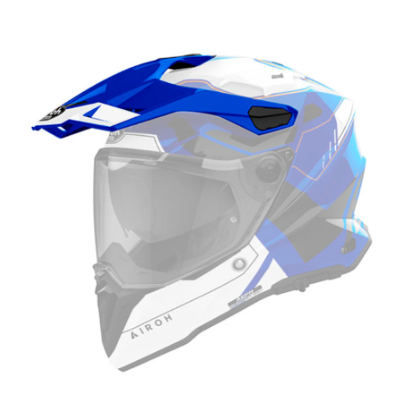 Pezzi di ricambio per casco Airoh Commander 2 Rivela il tappo blu lucido Pezzi di ricambio per casco Airoh Commander 2 Rivela il tappo blu lucido