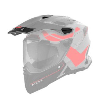 Pezzi di ricambio per casco Airoh Comandante 2 Cappello di rivelazione rosso fluo opaco Pezzi di ricambio per casco Airoh Comandante 2 Cappello di rivelazione rosso fluo opaco