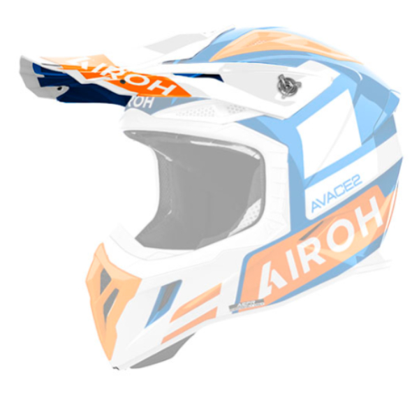 Pezzi di ricambio per casco Airoh Aviator Ace 2 Sake arancione lucido Pezzi di ricambio per casco Airoh Aviator Ace 2 Sake arancione lucido