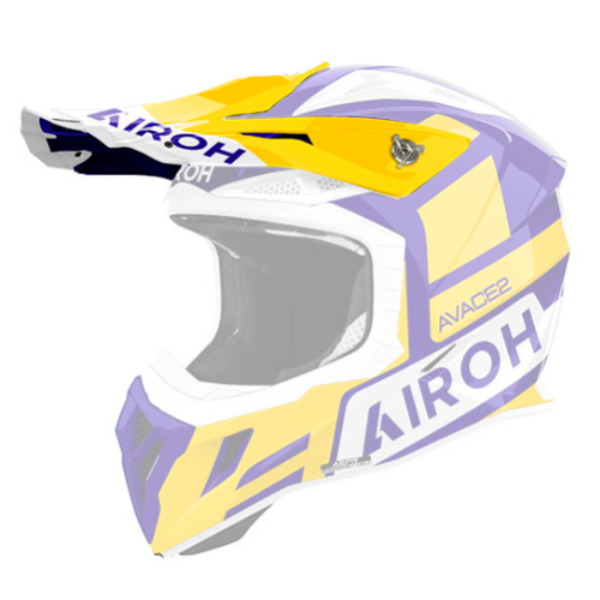 Pezzi di ricambio per casco Airoh Aviator Ace 2 Sake giallo lucido Pezzi di ricambio per casco Airoh Aviator Ace 2 Sake giallo lucido