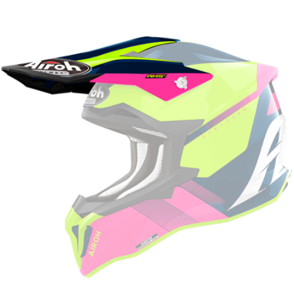 Pezzi di ricambio per casco Airoh Strycker Blazer blu rosa lucido Pezzi di ricambio per casco Airoh Strycker Blazer blu rosa lucido