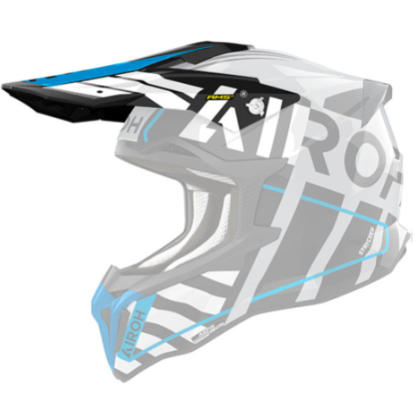 Pezzi di ricambio per casco Airoh Strycker Brave tappo grigio chiaro lucido Pezzi di ricambio per casco Airoh Strycker Brave tappo grigio chiaro lucido