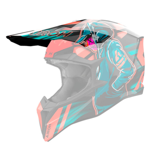 Pezzi di ricambio per casco Airoh Wraaap Cyber tappo arancione lucido Pezzi di ricambio per casco Airoh Wraaap Cyber tappo arancione lucido