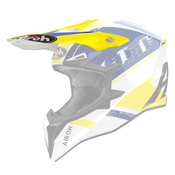 Pezzi di ricambio per casco Airoh Wraaap Feel giallo blu lucido picco Pezzi di ricambio per casco Airoh Wraaap Feel giallo blu lucido picco