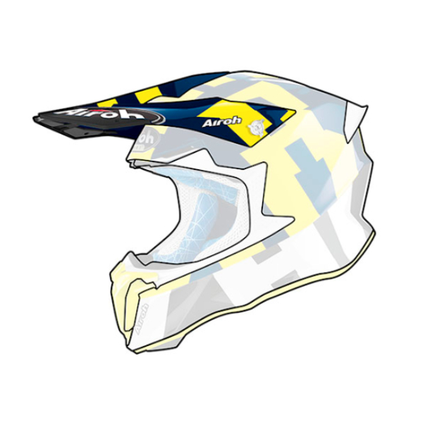 Pezzi di ricambio per casco Airoh Montatura Visiere Twist 2.0 Blu lucido