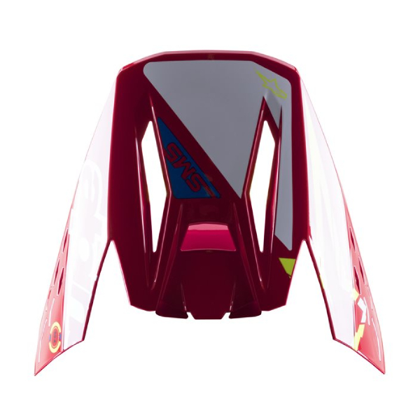 Pezzi di ricambio per casco Alpinestars S-M5 Azione Rosso brillante bianco giallo fluo picco Pezzi di ricambio per casco Alpinestars S-M5 Azione Rosso brillante bianco giallo fluo picco
