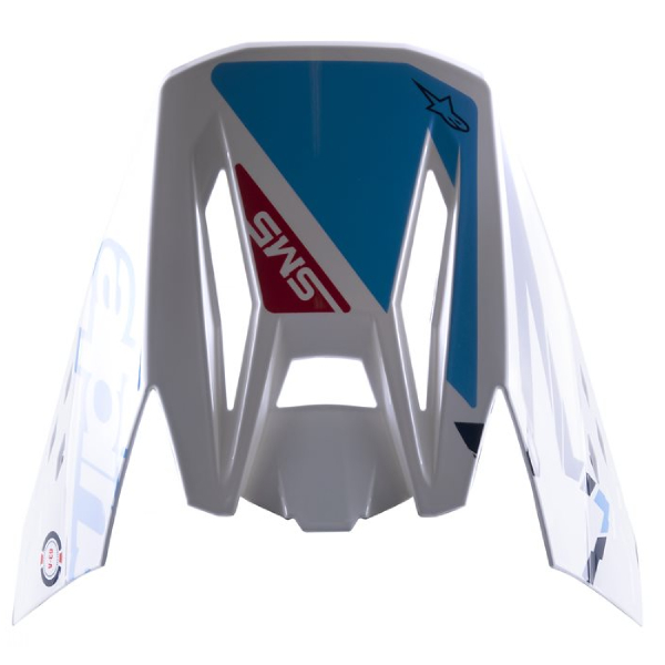 Pezzi di ricambio per casco Alpinestars S-M5 Azione Bianco ciano blu scuro picco lucido Pezzi di ricambio per casco Alpinestars S-M5 Azione Bianco ciano blu scuro picco lucido