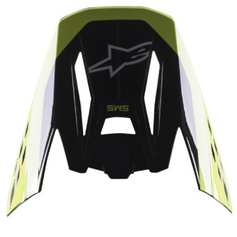 Pezzi di ricambio per casco Alpinestars S-M5 Beam Picco nero giallo fluo lucido Pezzi di ricambio per casco Alpinestars S-M5 Beam Picco nero giallo fluo lucido