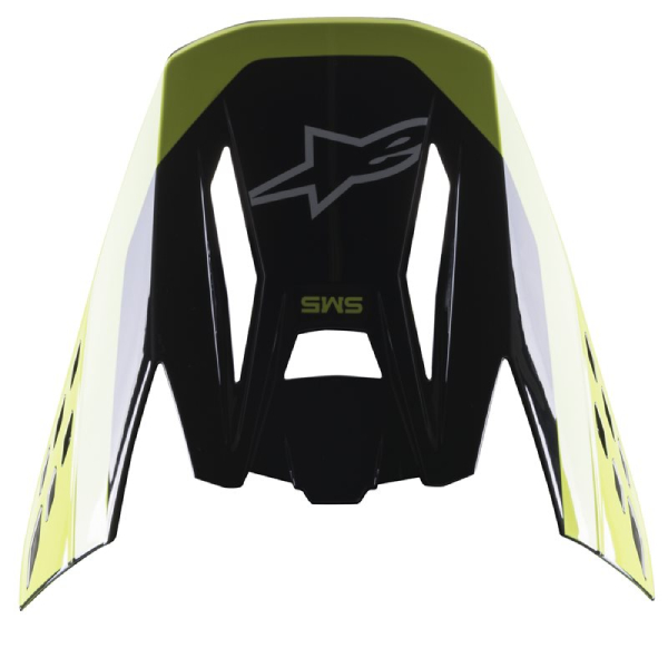Pezzi di ricambio per casco Alpinestars S-M5 Beam Picco nero giallo fluo lucido Pezzi di ricambio per casco Alpinestars S-M5 Beam Picco nero giallo fluo lucido