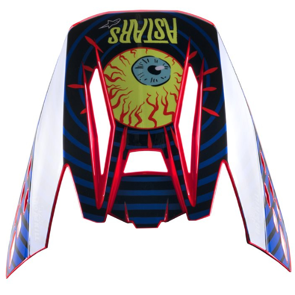 Pezzi di ricambio per casco Alpinestars S-M5 Cappello per brillamento solare Nero blu rosso fluo Pezzi di ricambio per casco Alpinestars S-M5 Cappello per brillamento solare Nero blu rosso fluo