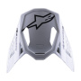 Pezzi di ricambio per casco Alpinestars S-M8 Radium 2 Picco nero bianco lucido