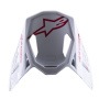Pezzi di ricambio per casco Alpinestars S-M8 Radium 2 Rosso brillante bianco picco lucido