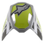Pezzi di ricambio per casco Alpinestars S-M8 Triplo argento nero giallo fluo picco