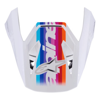 Pezzi di ricambio per casco Alpinestars S-M3 Force Visiera bianca lucida Pezzi di ricambio per casco Alpinestars S-M3 Force Visiera bianca lucida