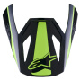 Pezzi di ricambio per casco Alpinestars S-M3 Visiera termica giallo fluo nero lucido