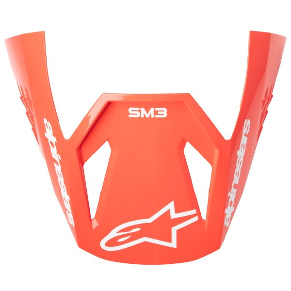 Pezzi di ricambio per casco Alpinestars S-M3 Visiera Radium Nero Rosso Fluo Bianco Lucido