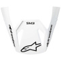 Pezzi di ricambio per casco Alpinestars S-M3 Visiera Radium Nero Bianco Grigio Lucido