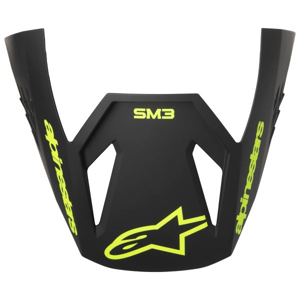 Pezzi di ricambio per casco Alpinestars S-M3 Visiera Radium Grigio Nero Giallo FL Opaco