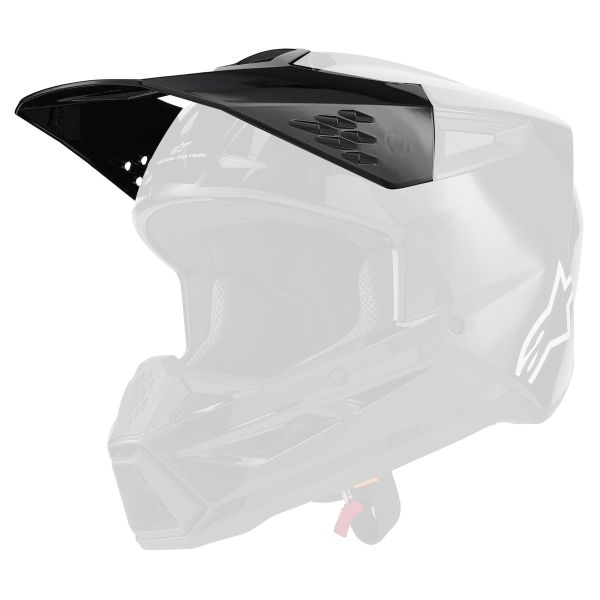 Pezzi di ricambio per casco Alpinestars S-M3 Solid cran Nero Lucido