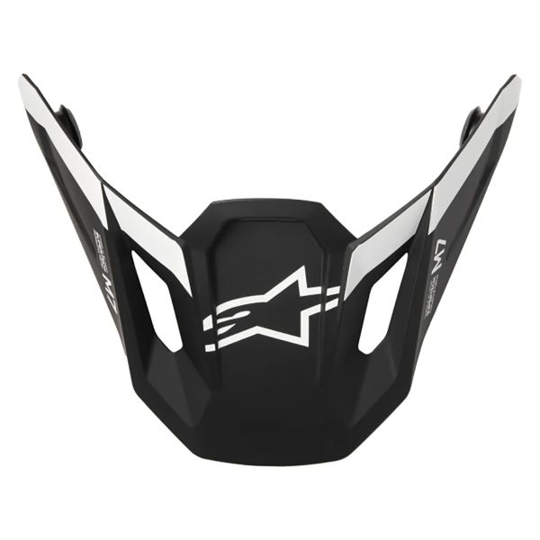 Pezzi di ricambio per casco Alpinestars S-M7 Visiera Dasher Nero Bianco Opaco Pezzi di ricambio per casco Alpinestars S-M7 Visiera Dasher Nero Bianco Opaco