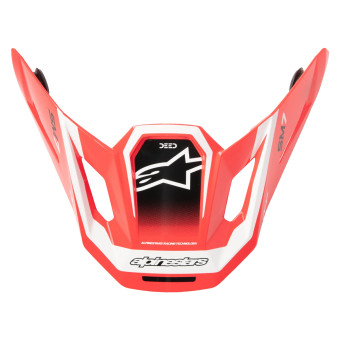 Pezzi di ricambio per casco Alpinestars S-M7 Visiera Deed Rosso Nero Bianco Lucido Pezzi di ricambio per casco Alpinestars S-M7 Visiera Deed Rosso Nero Bianco Lucido